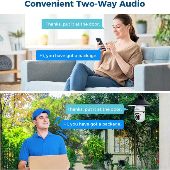 NIB Indoor/Outdoor Light bulb security camera with plug-in adapter. White. - Picture 4 of 7